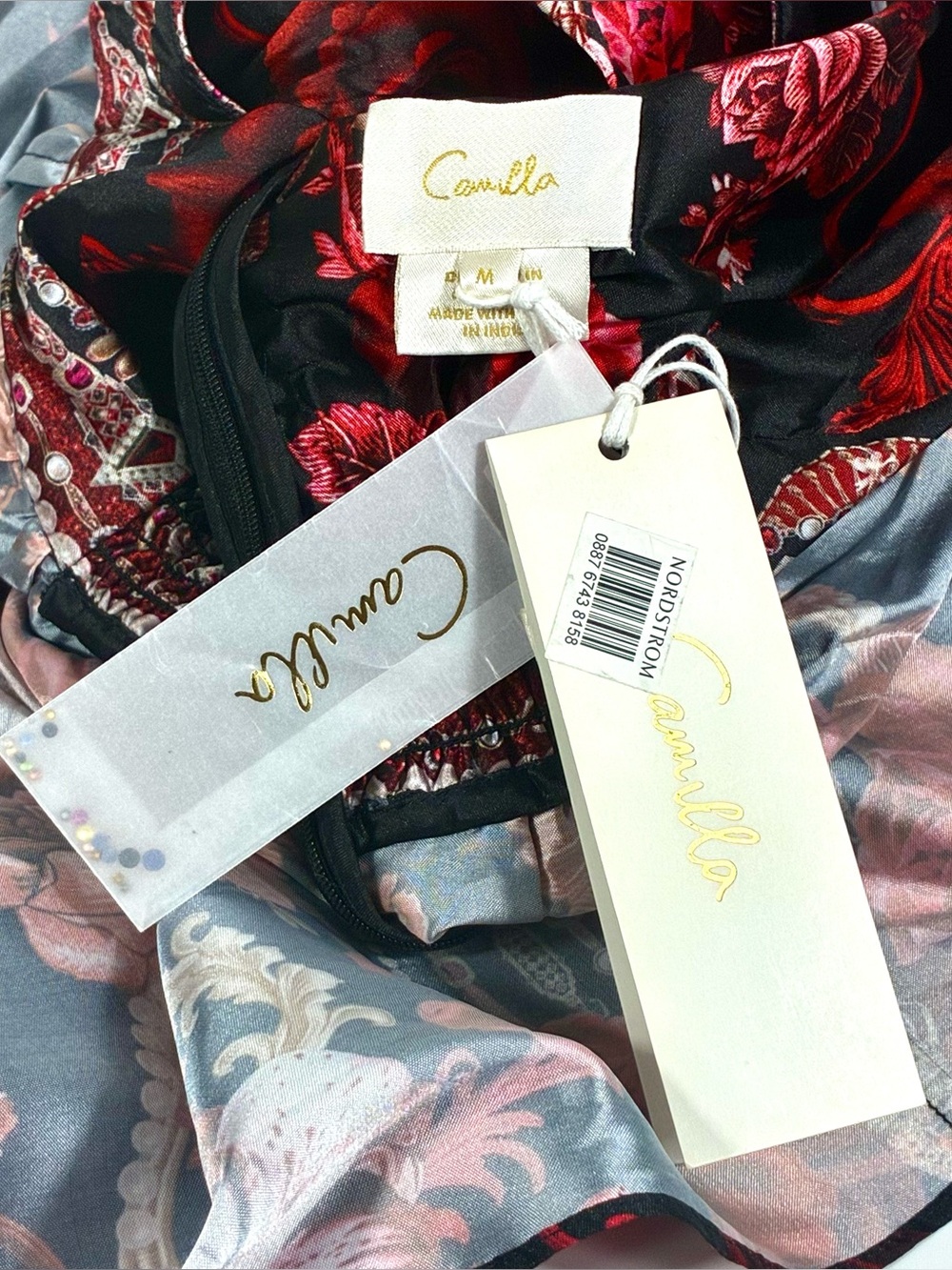 Camilla Sisterhood of the Rose Puff Sleeve Mini Dress Medium NWT - Picture 5 of 17